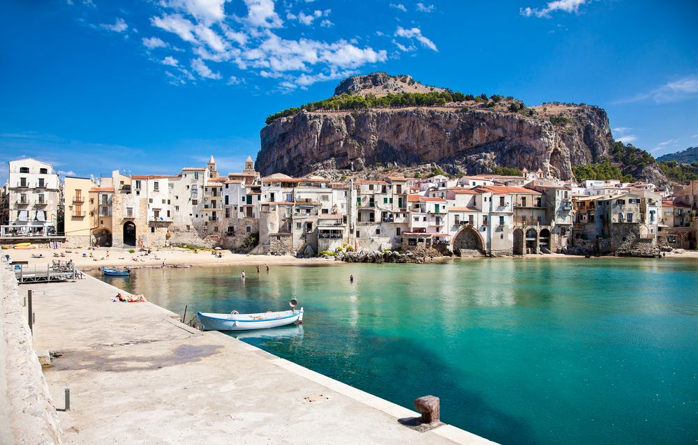 A few boats in port in Sicily, Italy