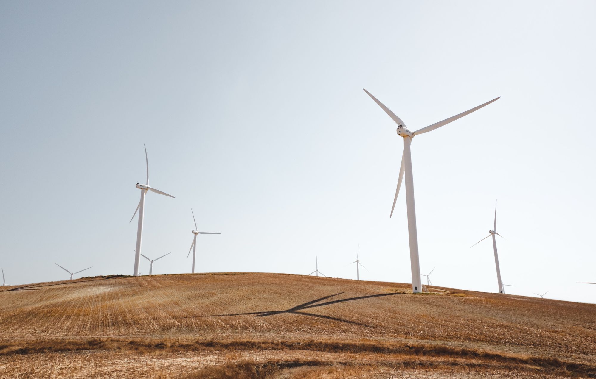 Wind farm on a hill