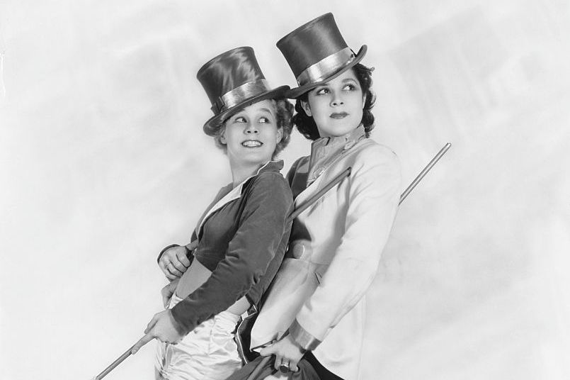 Two follies dancing on stage