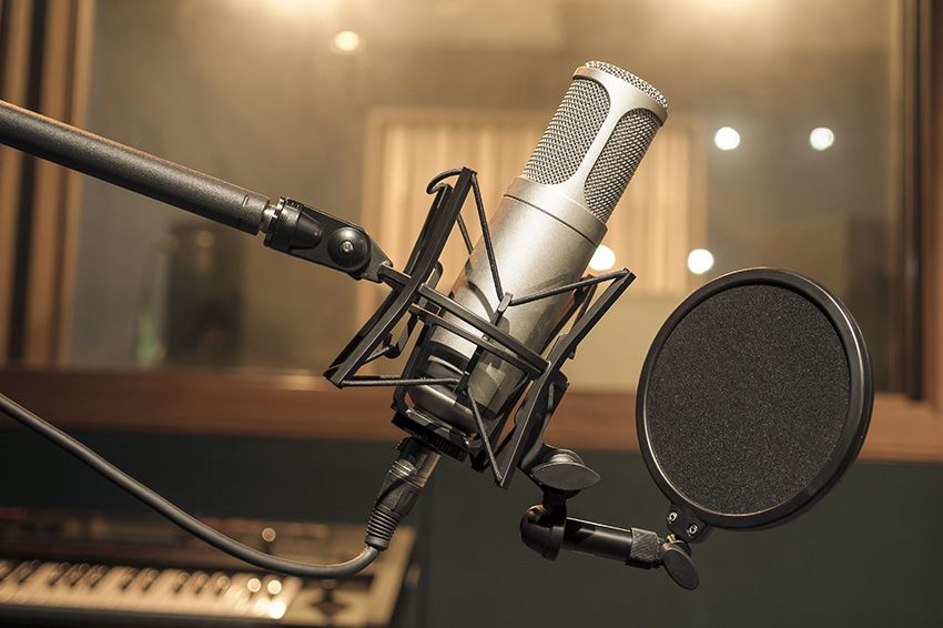 Recording studio microphone.