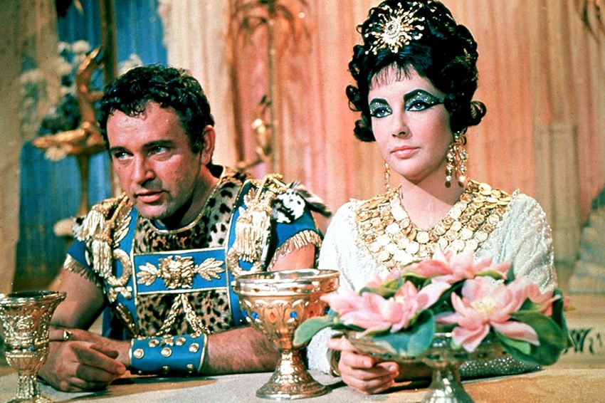 Richard Burton and Elizabeth Taylor in Cleopatra.